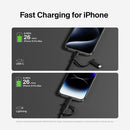 Belkin BoostCharge Pro 2-in-1 Cable with USB-C and Lightning Connector (Black, 5')
