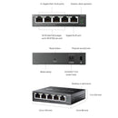 TP-Link Omada ES205GP 5-Port Gigabit PoE+ Compliant Managed Network Switch