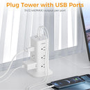 Tessan 12-Outlet Tower Surge Protector with 3 USB Ports (6')