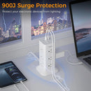 Tessan 12-Outlet Tower Surge Protector with 3 USB Ports (6')