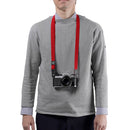 Artisan & Artist ACAM-100AA Slim and Soft Cloth Camera Strap (Red)