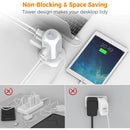 Tessan 11-Outlet Tower Surge Protector with 3 USB Ports (Grey, 6')