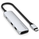 Satechi Slim USB-C 4-in-1 4K Multi-Port Adapter (Silver)