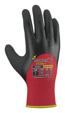 UCI G/HANTEX-H2N/RD/10 Thermal Gloves, PET (Polyester), Knit Wrist, Black, Red, Hantex H2N+ Series, XL