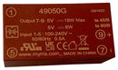 MYRRA 49050G AC/DC PCB Mount Power Supply (PSU), ITE & Household, 1 Output, 20 W, 5 VDC, 4 A