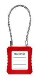 MULTICOMP PRO MP014042 Safety Padlock, Steel/Stainless Steel Shackle, 3.2mm Dia, Nylon (Polyamide) Lock, -30 °C to 120°C