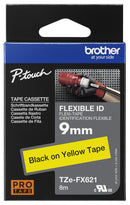 BROTHER TZEFX621 TAPE, LABEL PRINTER, BLK/YLW, 8MX9MM GTIN UPC EAN: 4977766693233