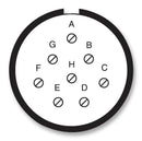 AMPHENOL AEROSPACE D38999/20ME8PD Circular Connector, MIL-DTL-38999 Series III, D38999/20 Series, Wall Mount Receptacle, 8 Contacts
