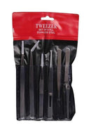 DURATOOL JS-181T Tweezers Set, 6 Piece, General Purpose, Stainless Steel Body