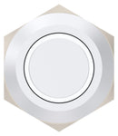 ALCOSWITCH - TE CONNECTIVITY AV1210E124R04 Vandal Resistant Switch, 24V LED, AV12 Series, 12 mm, SPST-NO-DM, Momentary, Round Raised, Natural