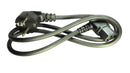 MULTICOMP PRO GW-151847 Mains Power Cord, 10/16A, 90° CEE 7/7 Plug to 90° IEC 60320-1 C15, 1 m, 250 V, Black