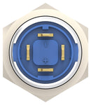 ALCOSWITCH - TE CONNECTIVITY AV1210E624R04 Vandal Resistant Switch, 24V LED, AV12 Series, 12 mm, SPST-NO-DM, Momentary, Round Raised, Natural