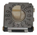 NIDEC COMPONENTS SA-7150TA Rotary Coded Switch, SA-7000 Series, Surface Mount, 16 Position, 5 VDC, Hexadecimal, 100 mA