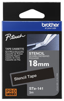 BROTHER STE141 TAPE, LABEL PRINTER, BLK/WHT, 3MX18MM GTIN UPC EAN: 4977766691956