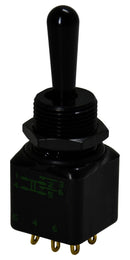 APEM 12145X778 Toggle Switch, IP67, On-(On), DPDT, Non Illuminated, 12000X778 Series, Panel Mount, 4 A