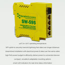 BRAINBOXES SW-595 Switch, 5 Ports, Industrial, Unmanaged PoE Gigabit Ethernet, DIN Rail, RJ45 x 4, SFP x 1 GTIN UPC EAN: 0837324005080