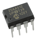 MICROCHIP 25AA512-I/P EEPROM, 512 Kbit, 64K x 8bit, SPI, 20 MHz, DIP, 8 Pins