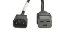MULTICOMP PRO GW-151827 Mains Power Cord, 10/16A, IEC 60320-1 C14 to IEC 60320-1 C19, 2 m, 250 V, Black
