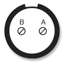 AMPHENOL AEROSPACE D38999/20KB2SN-LC Circular Connector, MIL-DTL-38999 Series III, D38999/20 Series, Wall Mount Receptacle, 2 Contacts