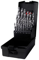 RUKO 259215RO Twist Drill Bit Set, DIN 338 Type 1mm to 13mm Dia, HSS-Co 5 Plastic Case, 25 Piece