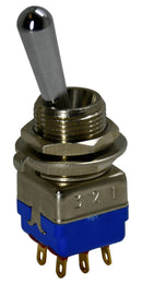 APEM 12146AD2K Toggle Switch, On-On, DPDT, Non Illuminated, 12000 Series, Panel Mount, 4 A