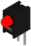 MARL 113-330-04 Circuit Board Indicator, Diffused, Red, Green, 1 LEDs, Through Hole, T-1 (3mm), R 20mA, G 20mA