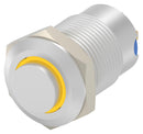 ALCOSWITCH - TE CONNECTIVITY AV1210E512R04 Vandal Resistant Switch, 12V LED, AV12 Series, 12 mm, SPST-NO-DM, Momentary, Round Raised, Natural