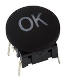 APEM 1ZCS16LMH11809 CAP, ROCKER/TACTILE SW, OK, FROSTED WHT