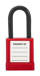 MULTICOMP PRO MP014036 Safety Padlock, Rubber Coated Aluminium, 6.4mm Dia Shackle, -30 °C to 120 °C