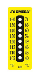 OMEGA TL-E-105-50 Label, Self Adhesive, 51 mm, 19 mm, Acrylic, Eight Dot Temperature Indicator