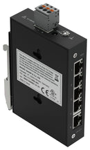 WAGO 852-1111/000-001 Switch, 5 Ports, Industrial, Unmanaged Ethernet, DIN Rail, RJ45, 10Mbps, 100Mbps, 1Gbps