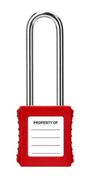 MULTICOMP PRO MP014040 Safety Padlock, Steel/Stainless Steel Shackle, 6.2mm Dia, Nylon (Polyamide) Lock, -30 °C to 120°C