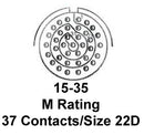 Amphenol Aerospace MS27467T15F35P MS27467T15F35P Circular Connector Plug Size 15 37 Position Cable