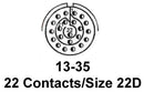 Amphenol Aerospace D38999/26MC35SN Circular Connector Plug Size 13 22 Position Cable