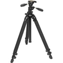 Slik PRO 400 DX Deluxe Tripod with 3-Way Pan/Tilt Head (Quick Release) - Supports 11 lb (5 kg)