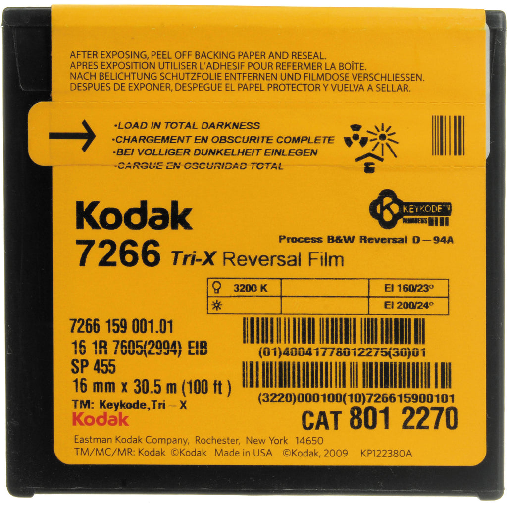 Kodak Tri-X Black-and-White Reversal Film #7266 8012270 B&H