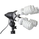 Impact 3 Head Fluorescent Lighting Kit with Boom Arm Kit