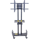 Luxor FP3500 Adjustable Height LCD TV Stand and Rotating Mount with Accessory Shelf