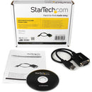 StarTech USB to RS232 Serial DB9 Adapter Cable with COM Retention (Black, 1')