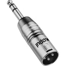 Kopul 1/4" TRS Male to 3-Pin XLR Male Barrel Adapter