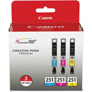 Canon CLI-251 3-Cartridge Ink Set