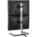 Atdec Visidec VFS-DV Freestanding Vertical Mount for Dual Monitors (Silver)