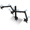 Mount-It! Triple-Arm Articulating Computer Monitor Desk Mount