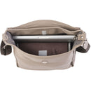 Oberwerth Kate Multi-Functional Basalt Leather Ladies Bag (Dark Gray, Silver Fastenings & Buttons)