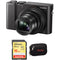 Panasonic Lumix DMC-ZS100 Digital Camera Basic Kit (Black)