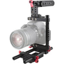 CAMVATE Camera Half Cage with 15mm Rod Support & Top Handle
