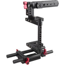 CAMVATE Camera Half Cage with 15mm Rod Support & Top Handle