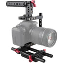 CAMVATE Camera Half Cage with 15mm Rod Support & Top Handle