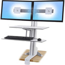 Ergotron WorkFit-S Dual Monitor with Worksurface+ (White)