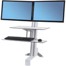 Ergotron WorkFit-S Dual Monitor with Worksurface+ (White)